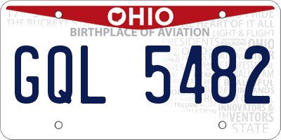 OH license plate GQL5482