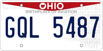 OH license plate GQL5487