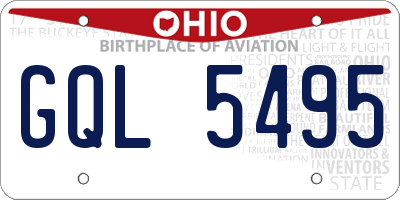 OH license plate GQL5495