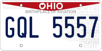 OH license plate GQL5557