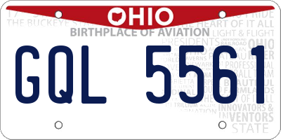 OH license plate GQL5561