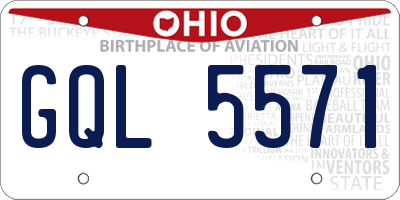 OH license plate GQL5571