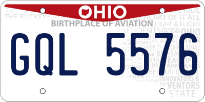 OH license plate GQL5576