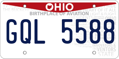 OH license plate GQL5588