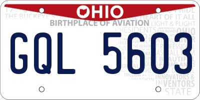 OH license plate GQL5603