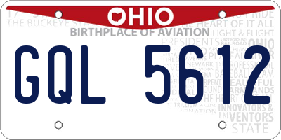 OH license plate GQL5612