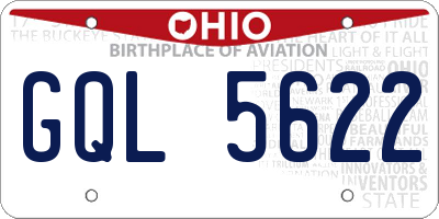 OH license plate GQL5622