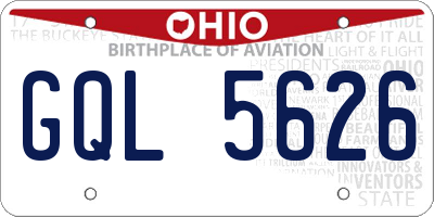 OH license plate GQL5626