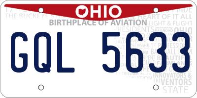 OH license plate GQL5633