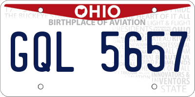 OH license plate GQL5657