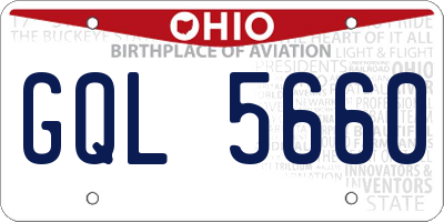 OH license plate GQL5660
