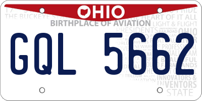 OH license plate GQL5662