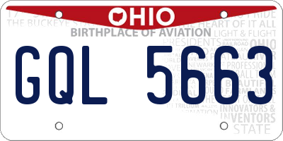 OH license plate GQL5663