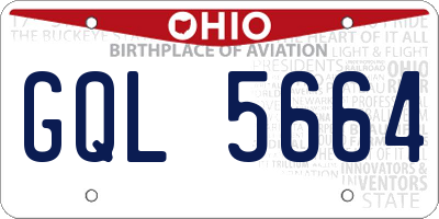 OH license plate GQL5664