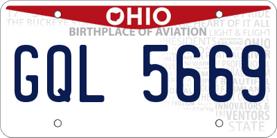 OH license plate GQL5669