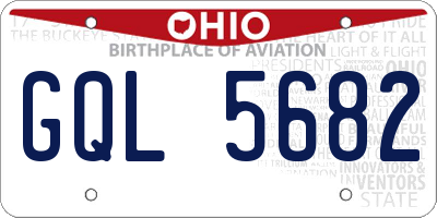 OH license plate GQL5682