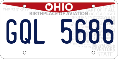 OH license plate GQL5686