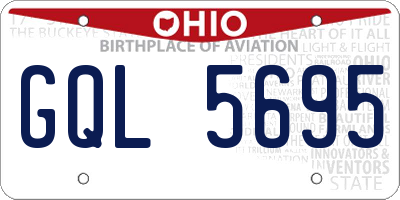 OH license plate GQL5695