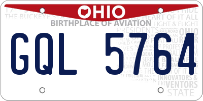 OH license plate GQL5764