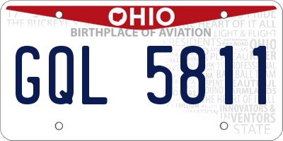 OH license plate GQL5811