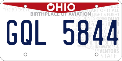OH license plate GQL5844