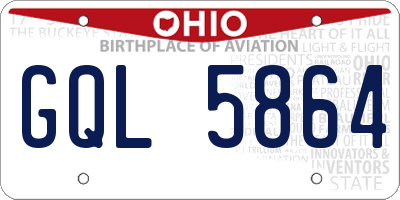 OH license plate GQL5864