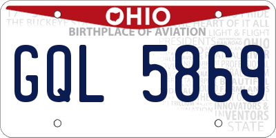 OH license plate GQL5869