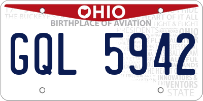 OH license plate GQL5942