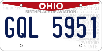 OH license plate GQL5951