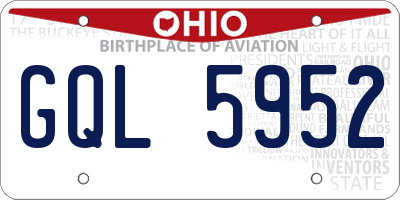 OH license plate GQL5952