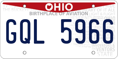 OH license plate GQL5966