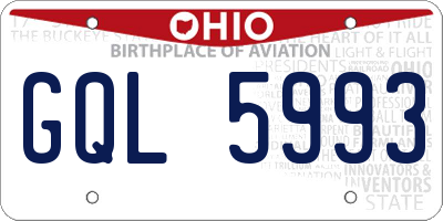 OH license plate GQL5993