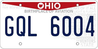 OH license plate GQL6004
