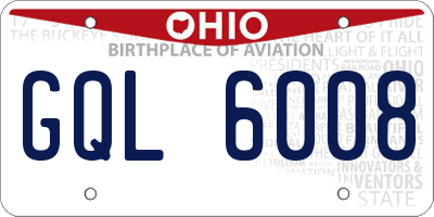 OH license plate GQL6008