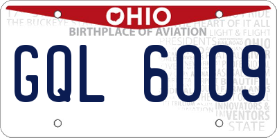 OH license plate GQL6009