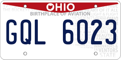 OH license plate GQL6023