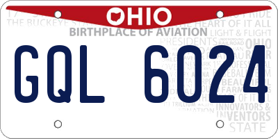 OH license plate GQL6024