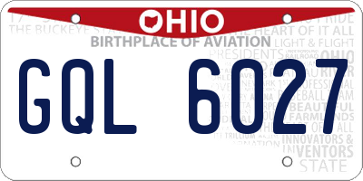 OH license plate GQL6027