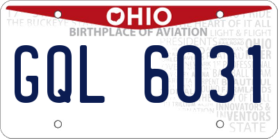 OH license plate GQL6031