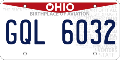 OH license plate GQL6032