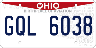 OH license plate GQL6038