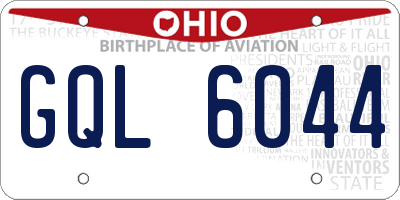 OH license plate GQL6044