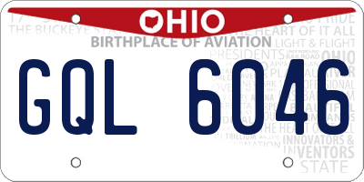OH license plate GQL6046