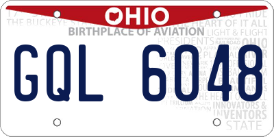 OH license plate GQL6048