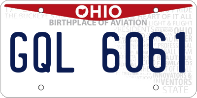 OH license plate GQL6061