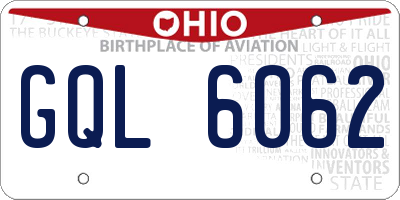 OH license plate GQL6062