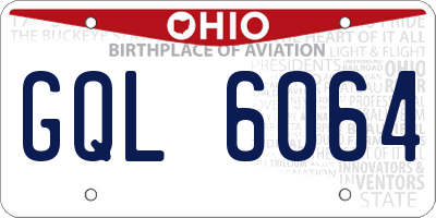 OH license plate GQL6064