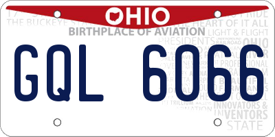 OH license plate GQL6066