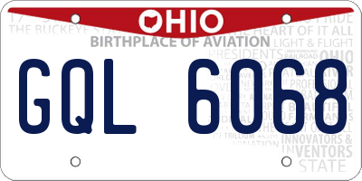 OH license plate GQL6068