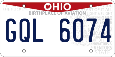 OH license plate GQL6074